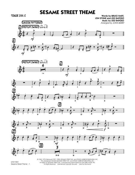 Sesame Street Theme Tenor Sax 2 By Joe Raposo Jon Stone And Bruce Hart Digital Sheet Music