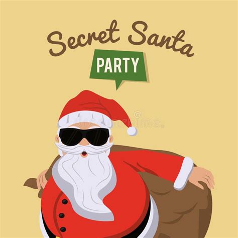 Secret Santa Cartoon Stock Vector Illustration Of Background 110160420