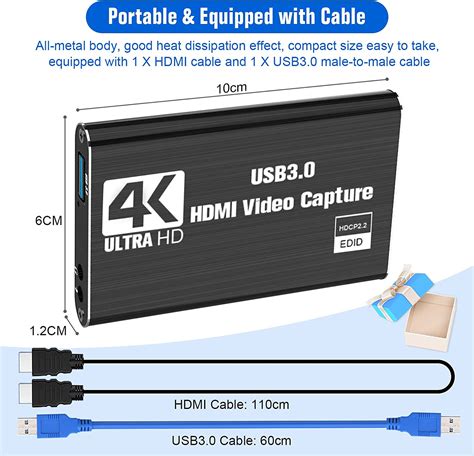 Buy Capture Card Video Capture Card 4k 1080p 60fps Hdmi Capture Card Switch Game Capture Card