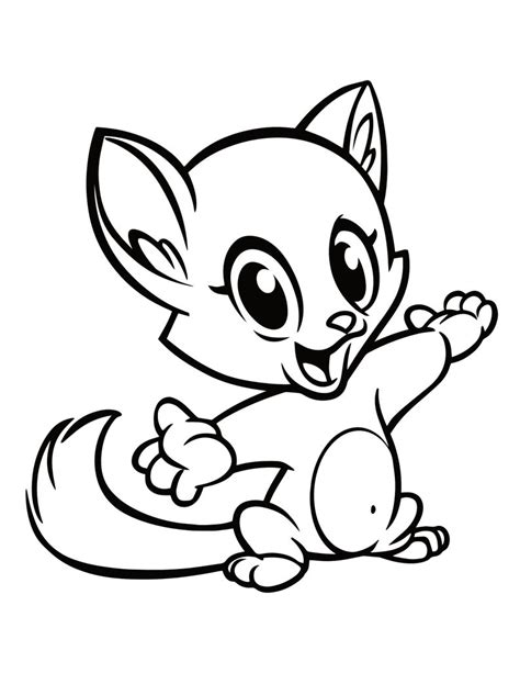 Cat Coloring Cartoon - coloring pages