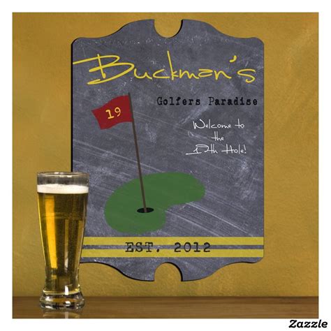 Personalized Man Cave Bar Signs Golf Personalized Golf Golf