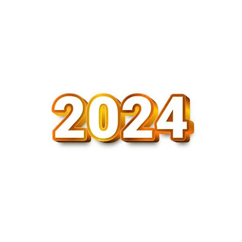 2024 Efek Teks 3d Emas Yang Dapat Diedit Vektor 2024 Tahun Baru