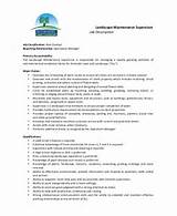 Job Description For Landscape Maintenance Supervisor Pictures