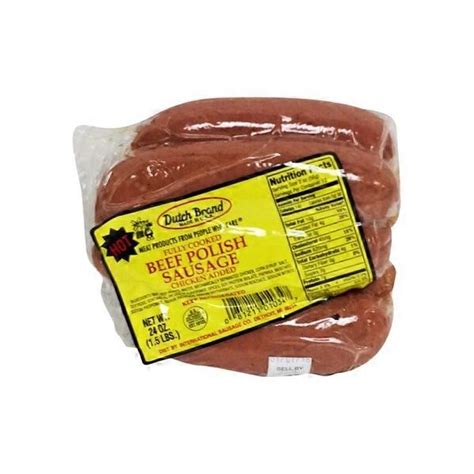 Sink your teeth into authentic. Dutch Brand HOT Beef Polish Sausage 24oz PrestoFresh ...