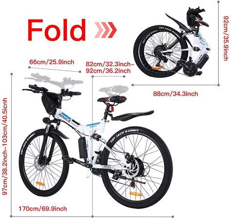 Vivi Electric Bike For Adults Folding Electric Mountain Bicycle Adults