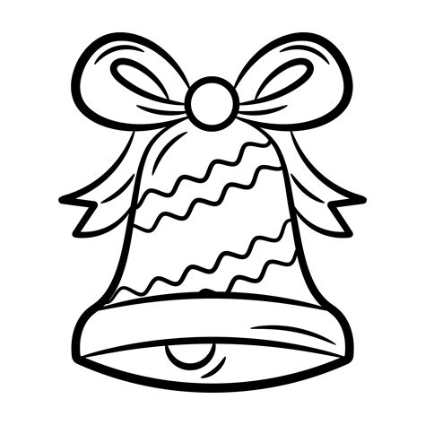 Christmas Bell Drawing Sketch For Coloring 5615616 Vector Art At Vecteezy