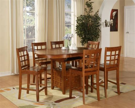 Oval Counter Height Dining Set 5pc Table And 4 Stools Ebay