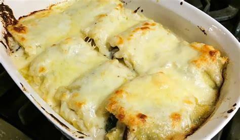 Mushroom And Spinach Lasagna Roll Ups With Gruyere And Parmesan