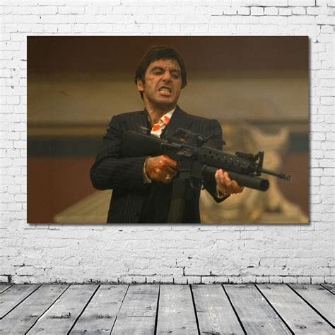 Al Pacino Classic Picture Movie Scarfaces Posters And Prints Silk