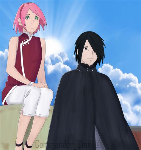 Sasuke And Sakura Uchiha Boruto The Movie Colored By Rosolinio On