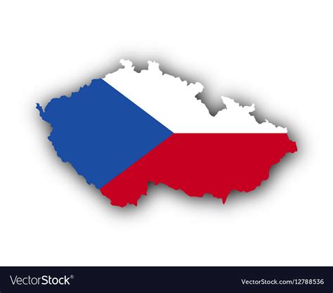 Map And Flag Of Czech Republic Royalty Free Vector Image
