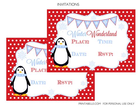 Free Winter Wonderland Party Printables Catch My Party