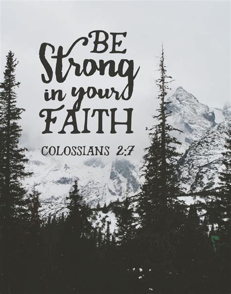 Be Strong In Your Faith Colossians 27 Christian Art Print Faith