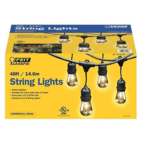 Feit Electric 48ft 146m Outdoor String Lights48 Feet New