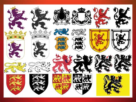 14 Heraldic Lion Vector Art Images Heraldry Symbols Vector Heraldic