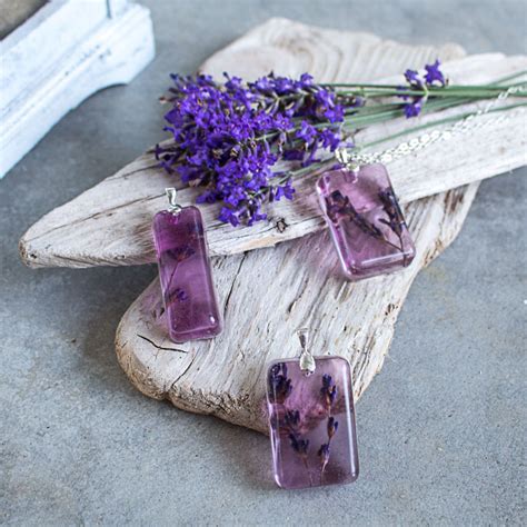 Diy Lavender Flower Pendant With Envirotex Jewelry Resin
