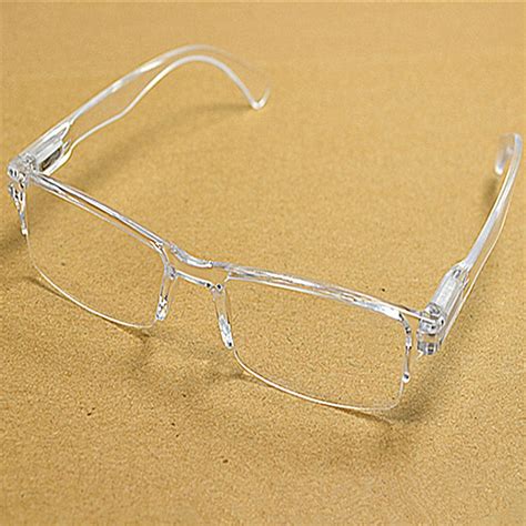 Buy Men Women White Clear Rimless Resin Presbyopia Reader Eyeglasses Plastic