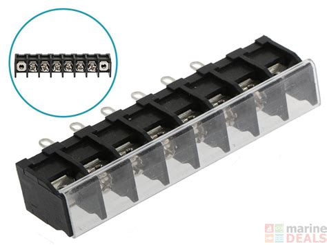 Buy Terminal Block With Clear Cover 6 Way Online At Marine Au