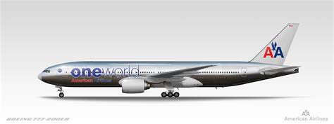 American Airlines Oneworld Livery 777 200er 1968 2013 Stuff