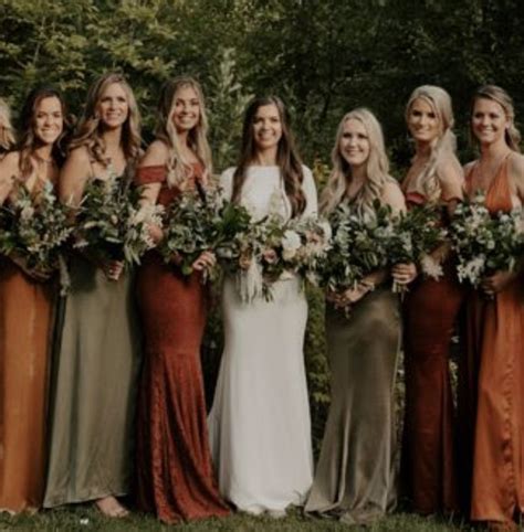 Mixed Bridesmaid Dresses Fall Wedding Bridesmaids Mismatched