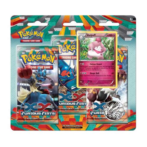 Pokémon Tcg Xy Furious Fists 3 Booster Packs Coin And Slurpuff Promo