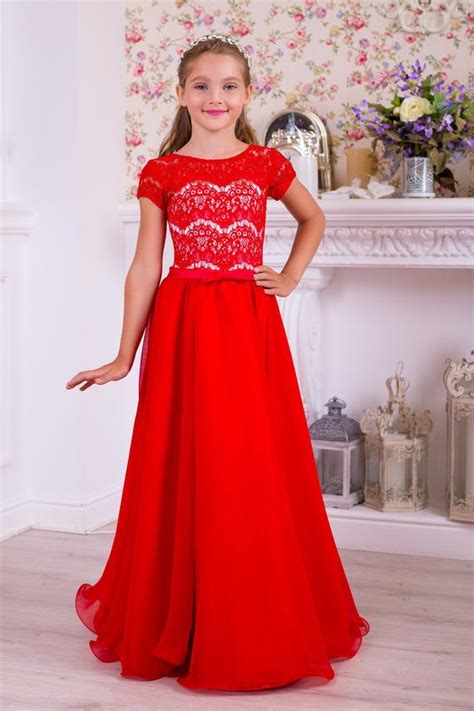 Red Formal Dresses For Little Girls Pretty Red Dress For Girls Long