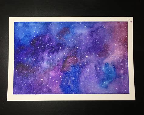 Easy Watercolor Paintings For Beginners Galaxy Canvas Jelly