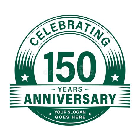 150 Years Anniversary Celebration Design Template 150th Logo Vector