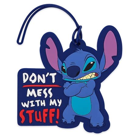 Never again with our custom bag tags. Disney Luggage Bag Tag - Stitch - Don't Mess with My Stuff-B