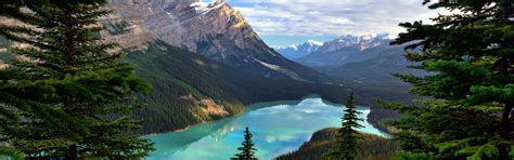 Download Wallpaper 3840x1200 Canada Alberta Banff National Park