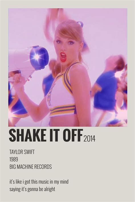 Shake It Off Poster Polaroid Taylor Swift Taylor Swift Lyrics Taylor Swift Posters