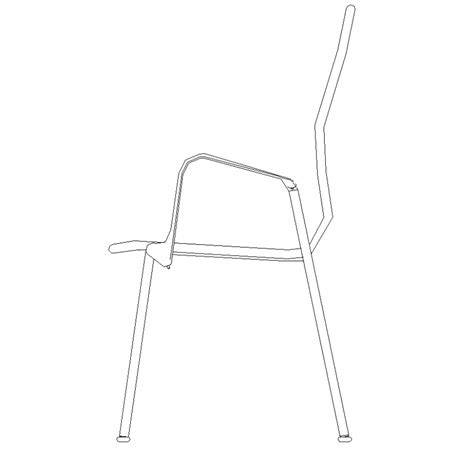 2d View Of Sitting Chair Detail Elevation Layout File Cadbull