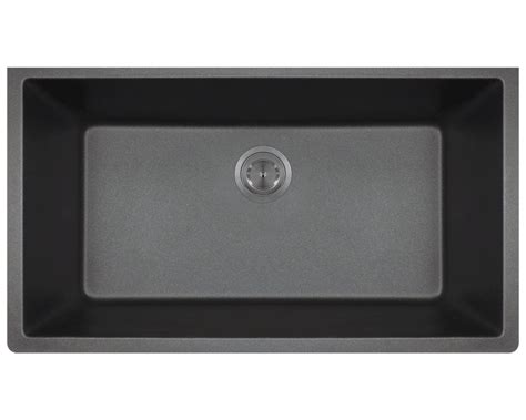 # bathroom sink png & psd images. 848-Black Single Bowl Undermount TruGranite Sink