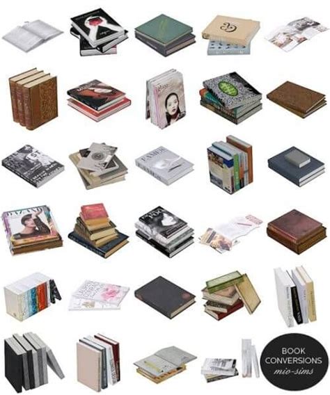 Book Clutter For The Sims 4 Spring4sims Sims 4 Sims Sims 4