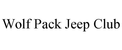 Wolf Pack Jeep Club Roman David Trademark Registration