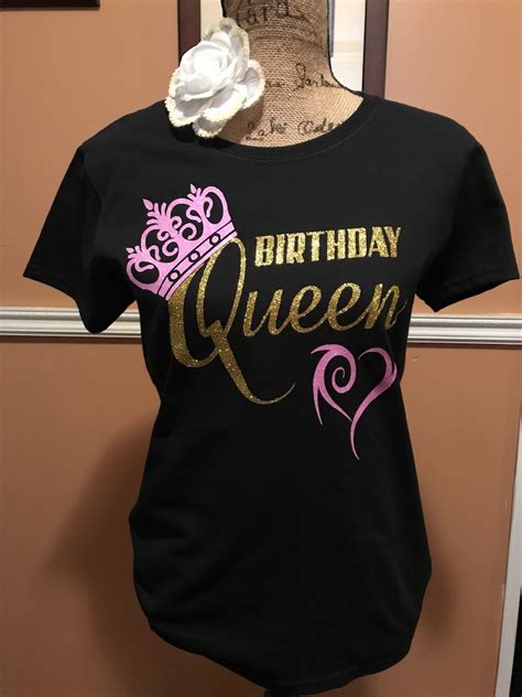 Birthday Queen T Shirt Bling Shirt Gold And Pink Birthday Etsy