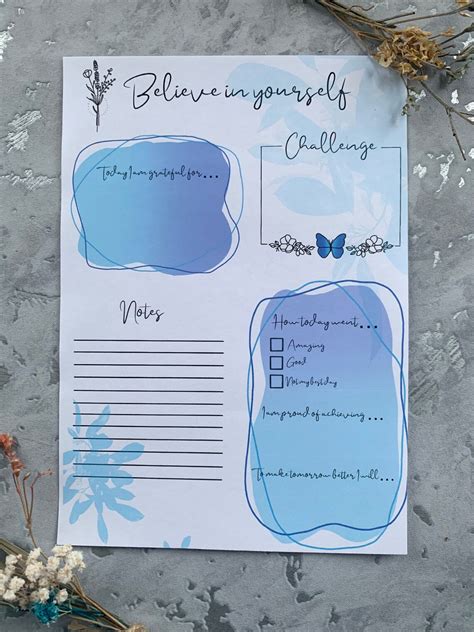30 Day Recovery Journal Blue A Pen Ed Recovery Etsy