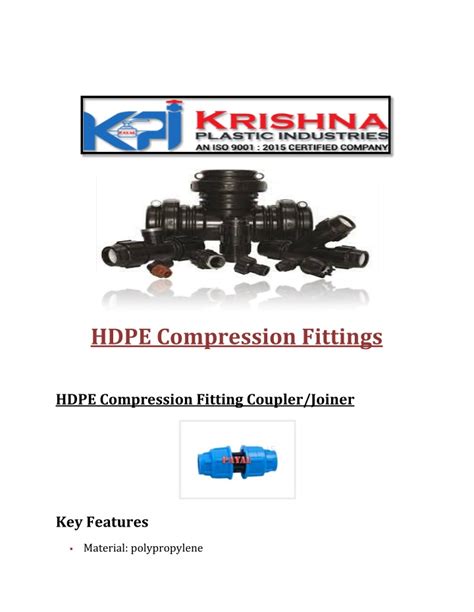 Ppt Hdpe Compression Fittings Powerpoint Presentation Free Download Id 11671772
