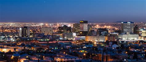 Night Cityscape With Lights Of El Paso Texas Image Free Stock Photo