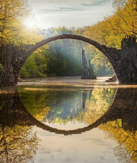 Beautiful Placesrakotzbrücke Rakotz Bridge Kromlau Germany