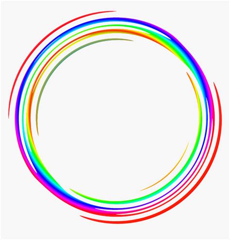 Round Frames Frame Border Borders Colorful Rainbow Circle Hd Png