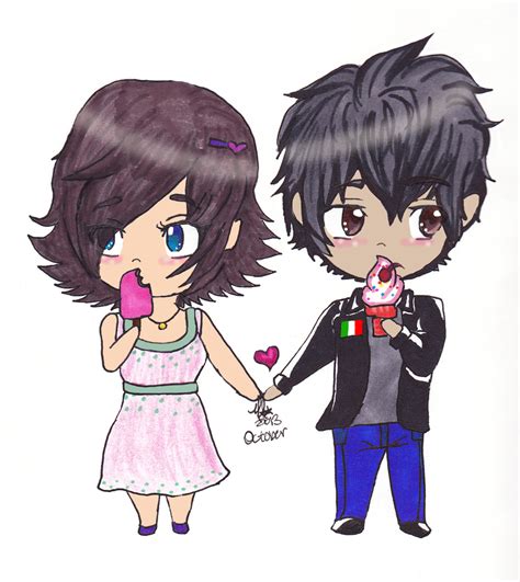 Chibi Cute Anime Couple Drawings Canvas Syrop