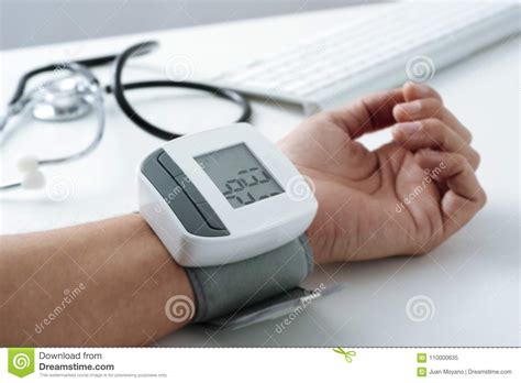 Measuring The Blood Pressure Of A Patient Stock Image Image Of