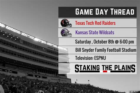 Game Thread Iii Texas Tech Red Raiders Vs Kansas State Wildcats
