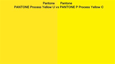 Pantone Process Yellow U Vs Pantone P Process Yellow C Side By Side