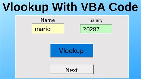 Vlookup With Vba In Excel Youtube