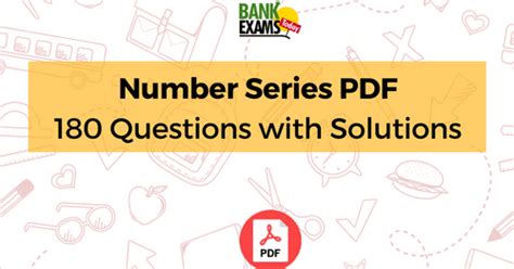 100+ alphabet series reasoning questions and answers. 284 Number Series Questions PDF - BankExamsToday