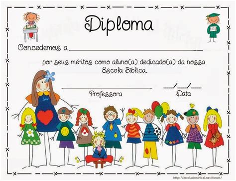 Modelos De Diploma Infantil Para Imprimir