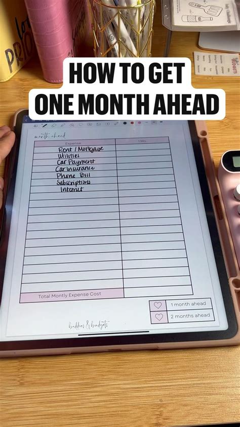 How To Get One Month Ahead Baddiesnbudgets Budgeting Money Ideas