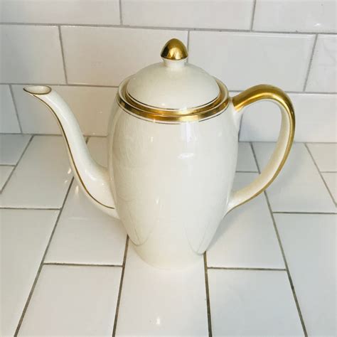 Vintage Teapot Tea Pot Pareek Johnson Bros England Heavy Gold Trim